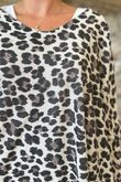Made in Italy Knox Leopard Fine Knit & Vest Top Stone